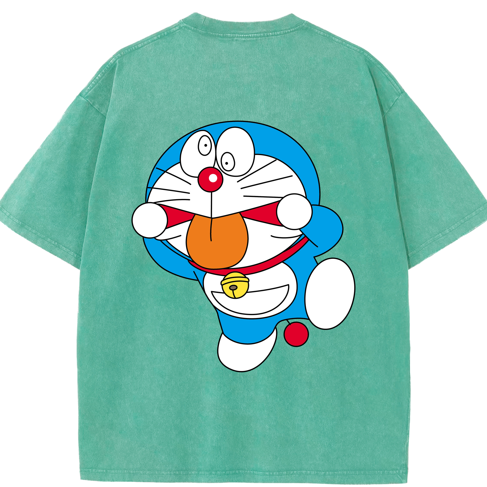 （画像用） ドラえもん Doraemon 綿100% ヴィンテージ風 半袖Tシャツ（背面プリント）